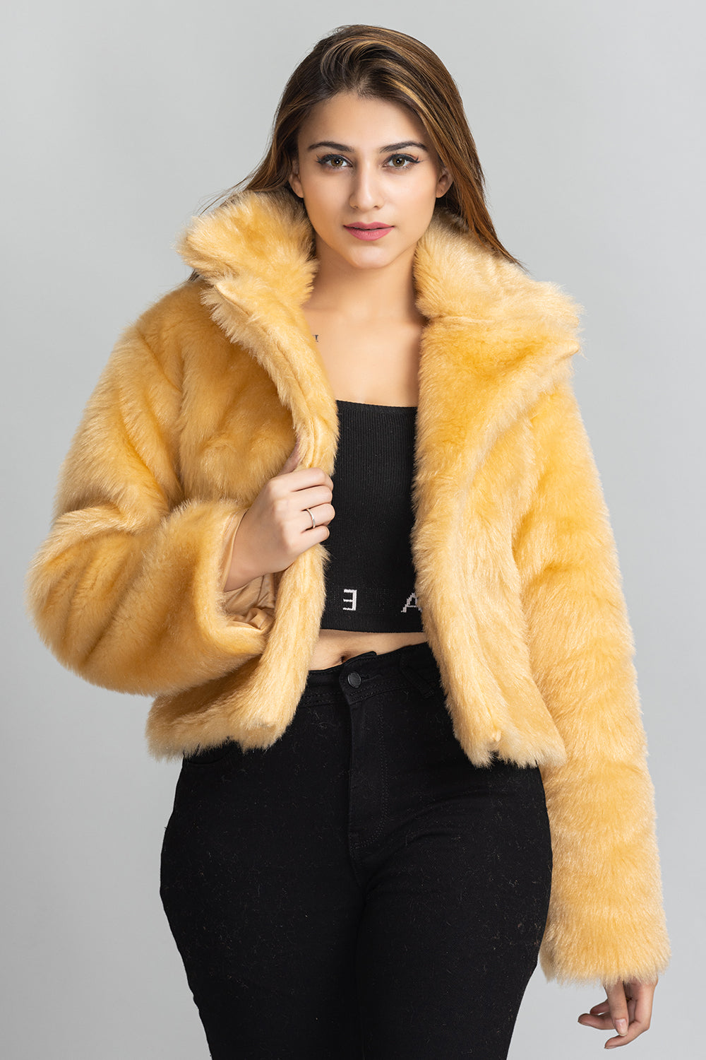 Fur Jacket Gold