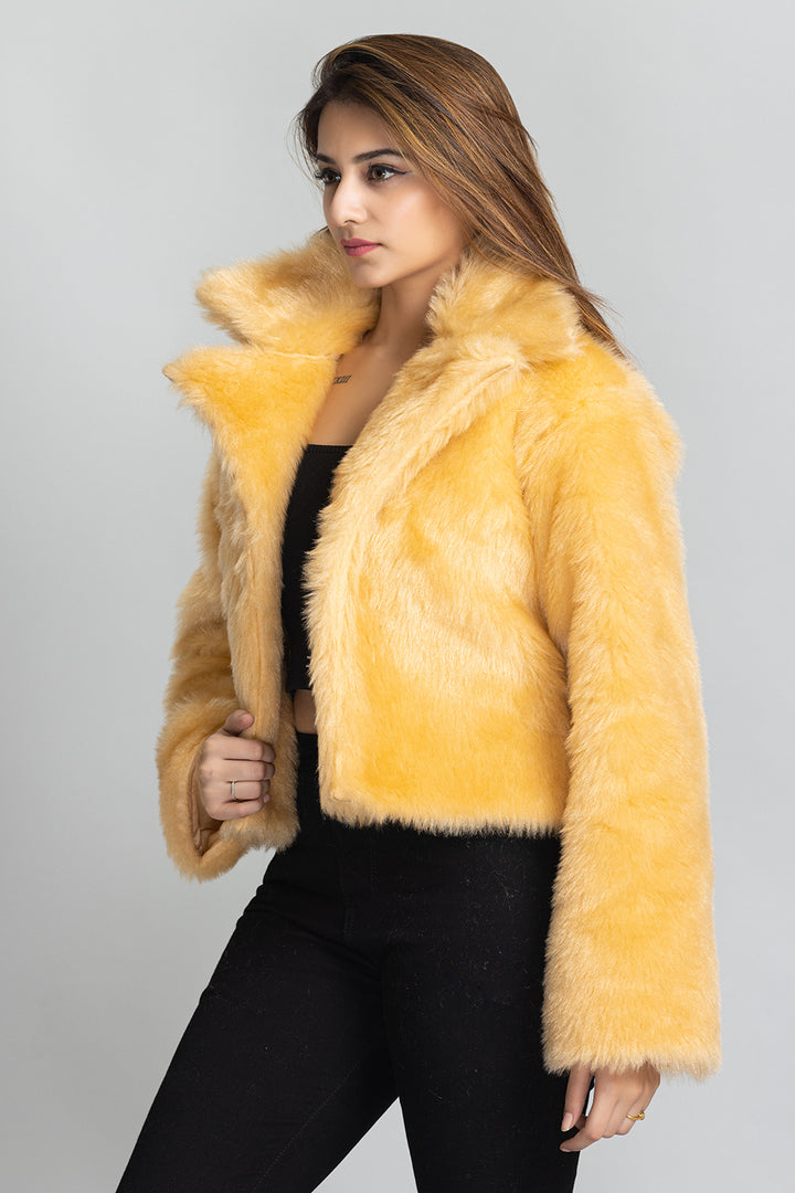 Fur Jacket - Gold