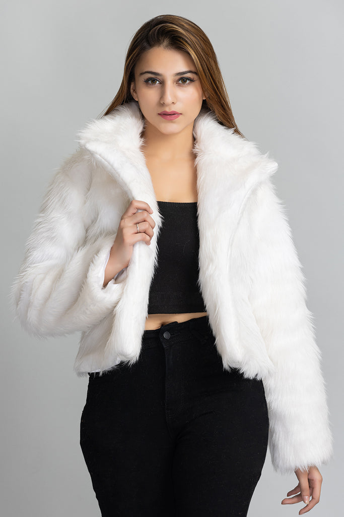 Good white fur jacket