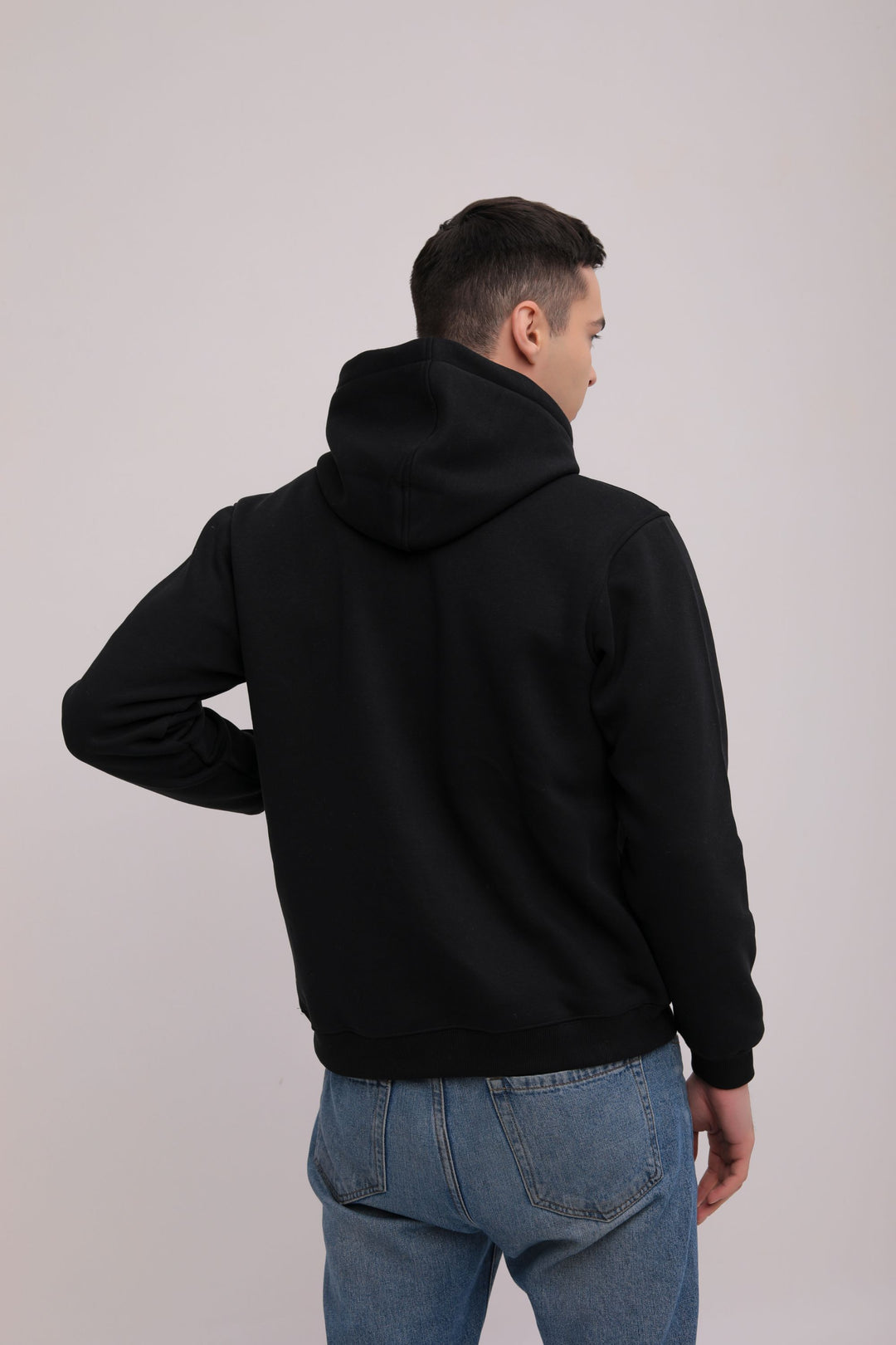 Essential Solid Pullover Hoodie - Black