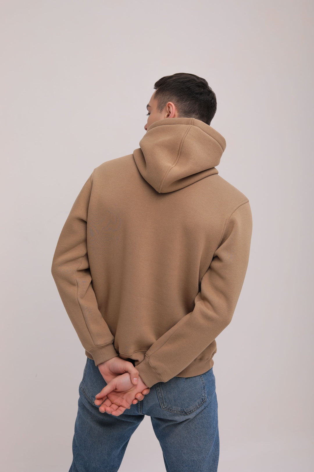 Essential Solid Pullover Hoodie - tan